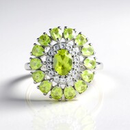 Peridot-Silberring