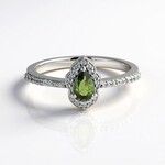 Anello in argento con Zircone Ceylon Verde