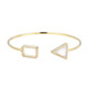 White Quartz Silver Bangle