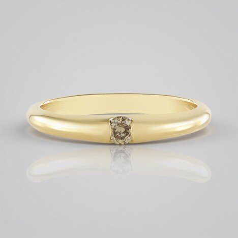 Bague en argent et Diamant chocolat I2