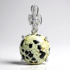 Ciondolo in argento con Diaspro Dalmata