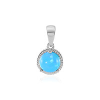 Blue Ethiopian Opal Silver Pendant