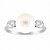 Anillo en oro con Perla blanca Freshwater (TPC)