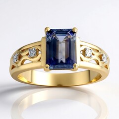 Anello in oro con Tanzanite Viola Non Riscaldata
