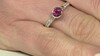 Bague en argent et Grenat Rhodolite (Granulieren)