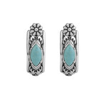 Pendientes en plata con Turquesa verde (Desert Chic)