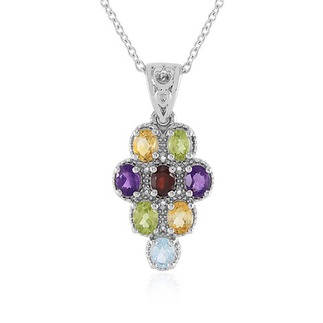 Collier en argent et Améthyste de Zambie