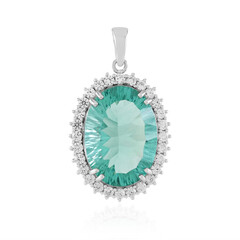 Ciondolo in argento con Fluorite Verde