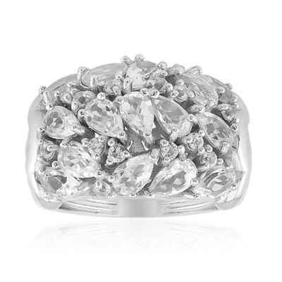 Anello in argento con Topazio Bianco