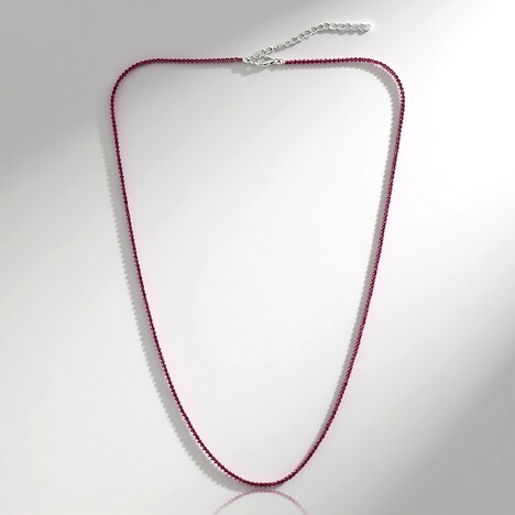 Collana in argento con Rodolite