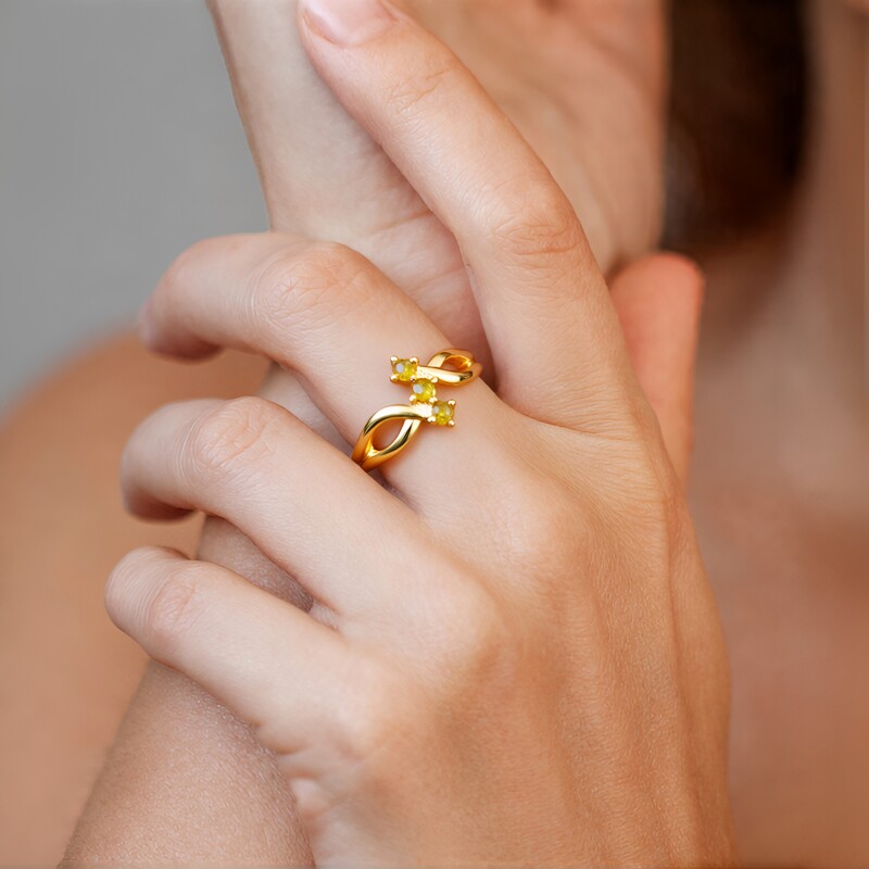 Bague en argent et Diamant jaune I3