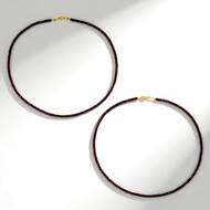 Collar en plata con Granate Magenta