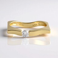 Gouden ring met een IF (G) Diamant (de Melo Gold)