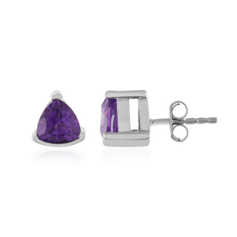 Siberian Amethyst Silver Earrings