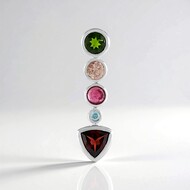 Pendentif en argent et Grenat du Mozambique (MONOSONO COLLECTION)