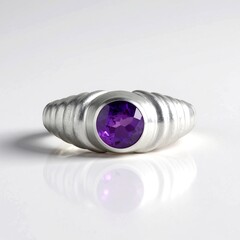 Anello in argento con Ametista del Marocco (de Melo Essence)