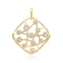 9K SI1 (G) Diamond Gold Pendant