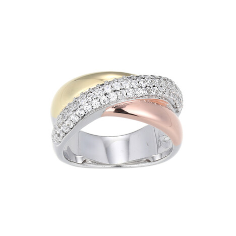 Zilveren ring met zirkonen