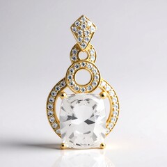 Ciondolo in oro con Danburite