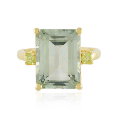 Grüner Amethyst-Silberring