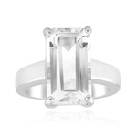 Zilveren ring met een witte topaas