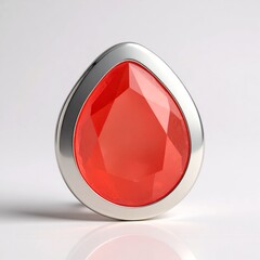 Ciondolo in argento con Quarzo Arancione Pastello