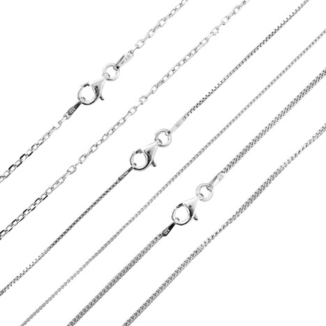 Silber-Kettenset - 8,4 g - 45, 50, 60 cm