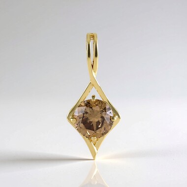Ciondolo in oro con Diamante Champagne I2