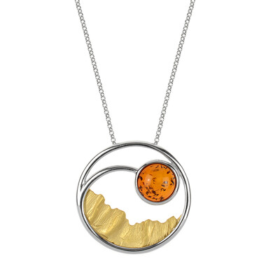 Collana in argento con Ambra Baltica (dagen)