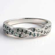 Anillo en plata con Diamante fantasía