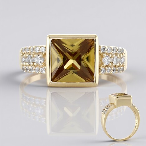 Bague en or et Zircon jaune (Adela Gold)