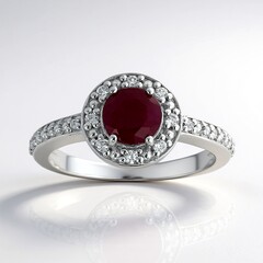Anello in argento con Rubino Keniano