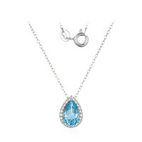 Swiss Blue Topaz Silver Necklace