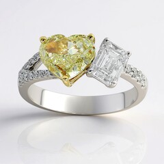 Anello in oro con Diamante Giallo SI2 (CIRARI)
