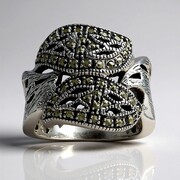 Anello in argento con Marcassite (Annette classic)