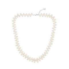 Collana in argento con Perla d'Acqua Dolce Bianca (TPC)