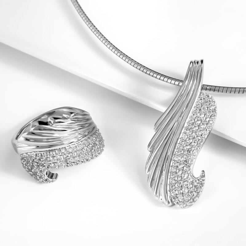 Bague en argent et Zircon (MONOSONO COLLECTION)