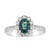 Zilveren ring met een Petrolkleurige saffier