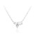 Zilveren halsketting met een witte topaas
