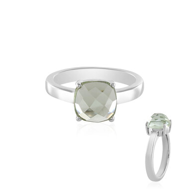 Grüner Amethyst-Silberring