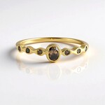 Anello in argento con Diamante Champagne I2 (de Melo Essence)