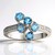 Bague en argent et Aigue-Marine Santa Maria