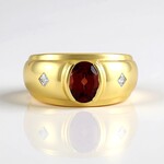 Anello in argento con Granato Mozambico