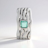 Colgante en plata con Esmeralda color Paraiba (SAELOCANA)