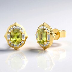 Orecchini in oro con Sfene