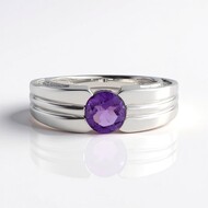 Anello in argento con Ametista Siberiana (de Melo)