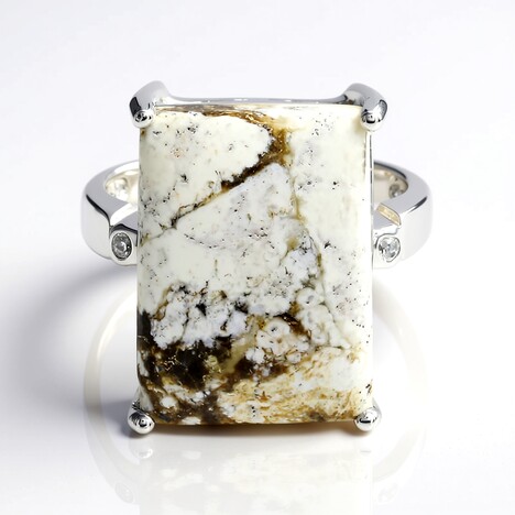 Anello in argento con Magnesite