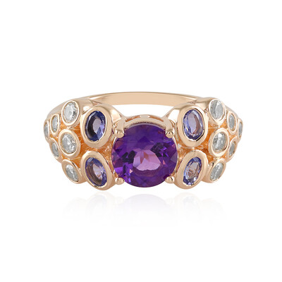 Anello in argento con Ametista Siberiana (Adela Silber)
