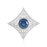 Zilveren hanger met een blauwe mystieke-topaas (MONOSONO COLLECTION)