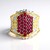 Anello in argento con Rubino della Birmania (Gems en Vogue)